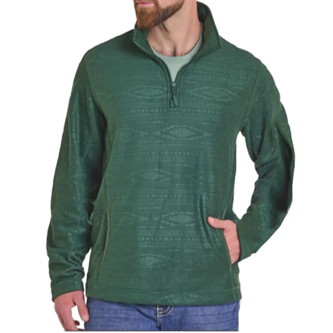 Powder River Outfitters Men's Aztec Embossed Fleece Pullover