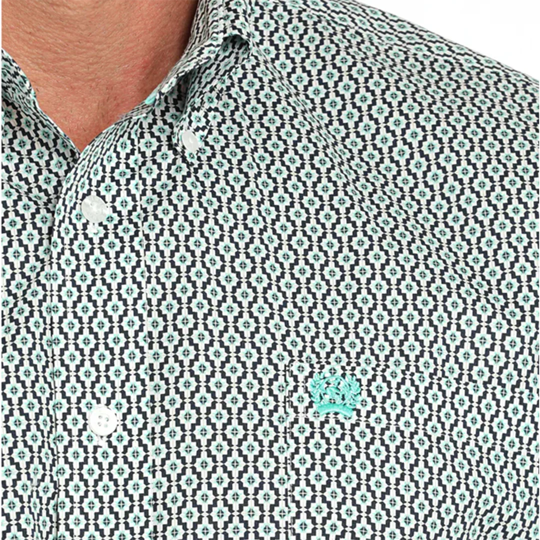 Cinch Men's Geometric Print Western Long Sleeve Button Shirt