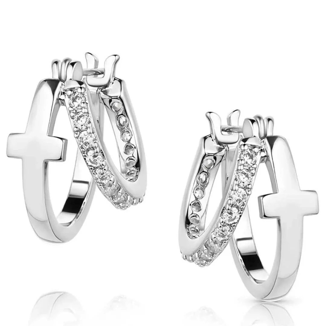 Montana Silversmith's Women's Wrapped in Faith Crystal Earrings