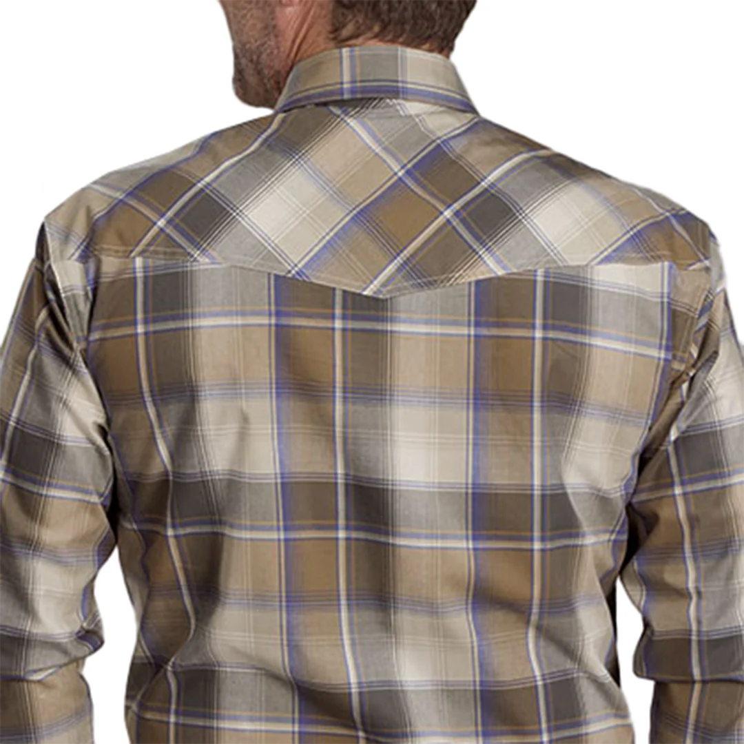 Roper Men's Amarillo Collection MIrage Plaid Long Sleeve Snap Shirt