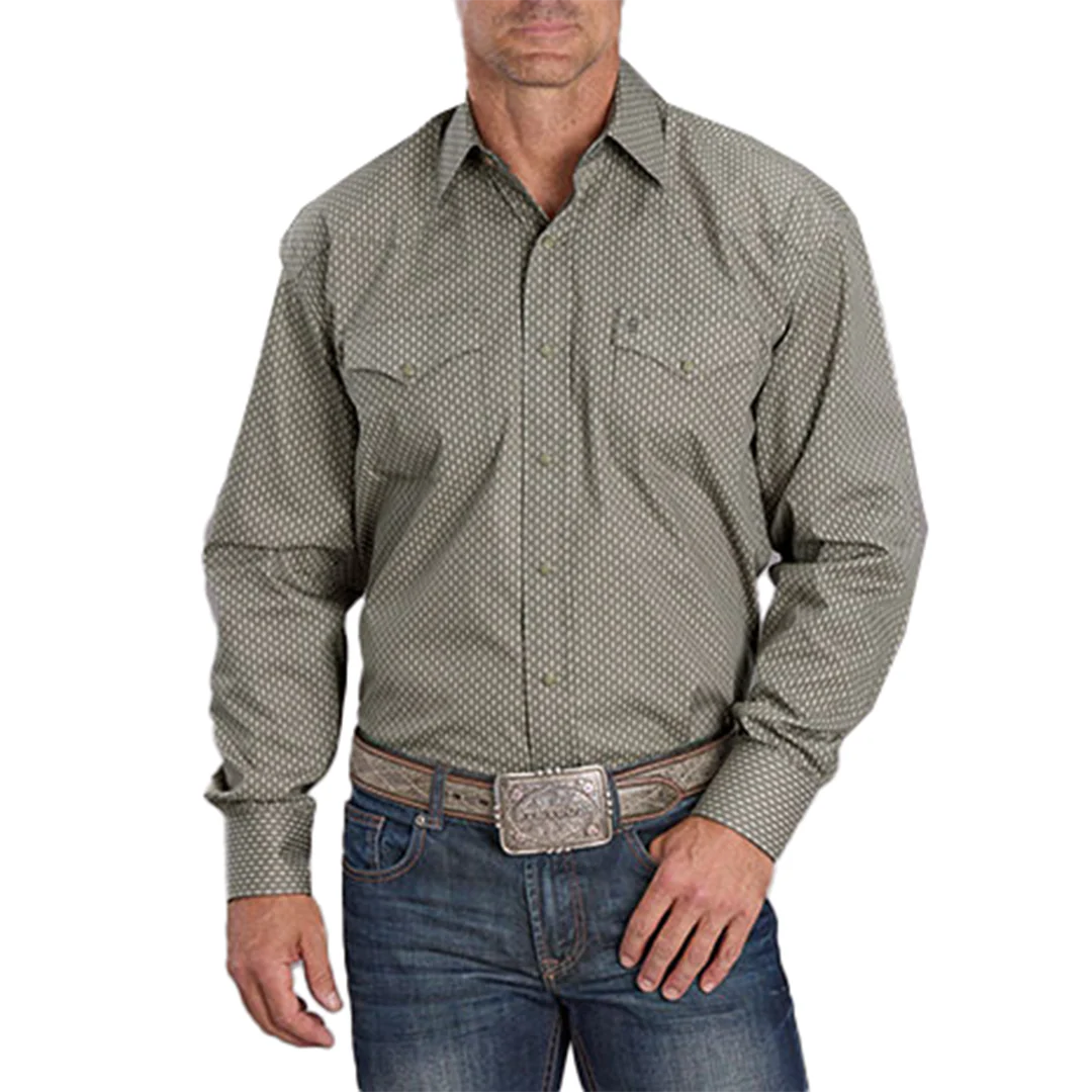 Stetson Men's Diamonds Long Sleeve Snap Shirt