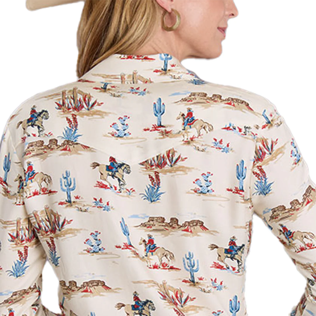 Stetson Women's Desert Print Long Sleeve Snap Shirt