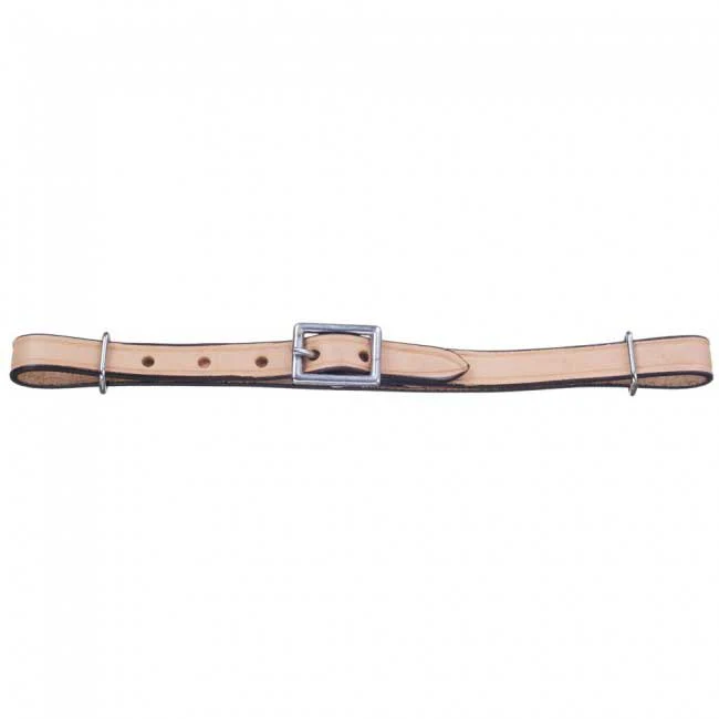 Tough-1 Flat Leather Curb Strap