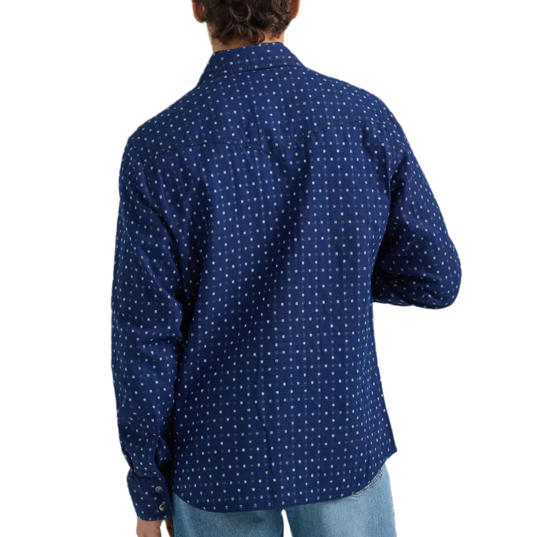 Wrangler Men's Retro Premium Long Sleeve Western Snap Printed Shirt