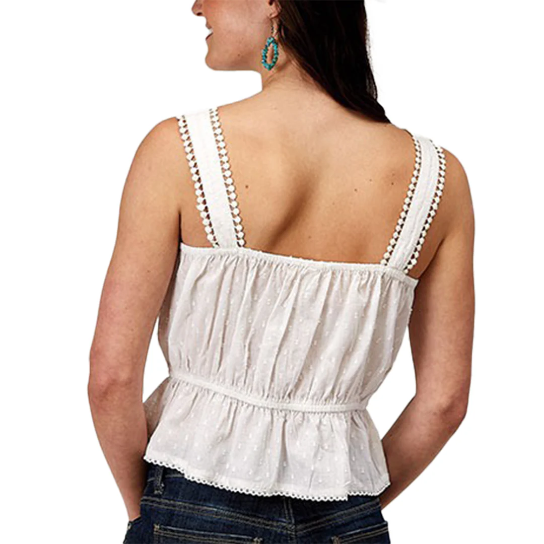 Roper Women's Sleeveless Swiss Dot Tank