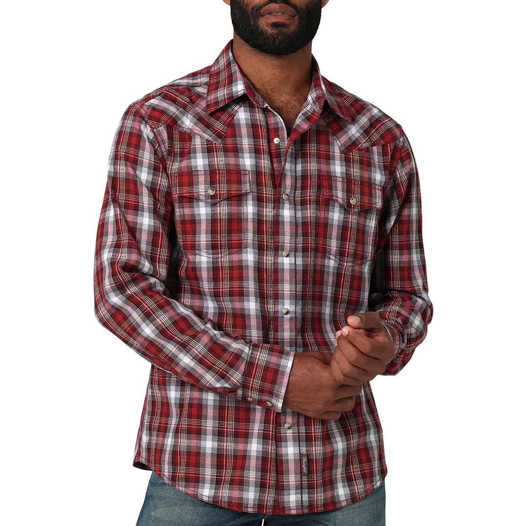 Wrangler Men's Retro Premium Plaid Snap Shirt