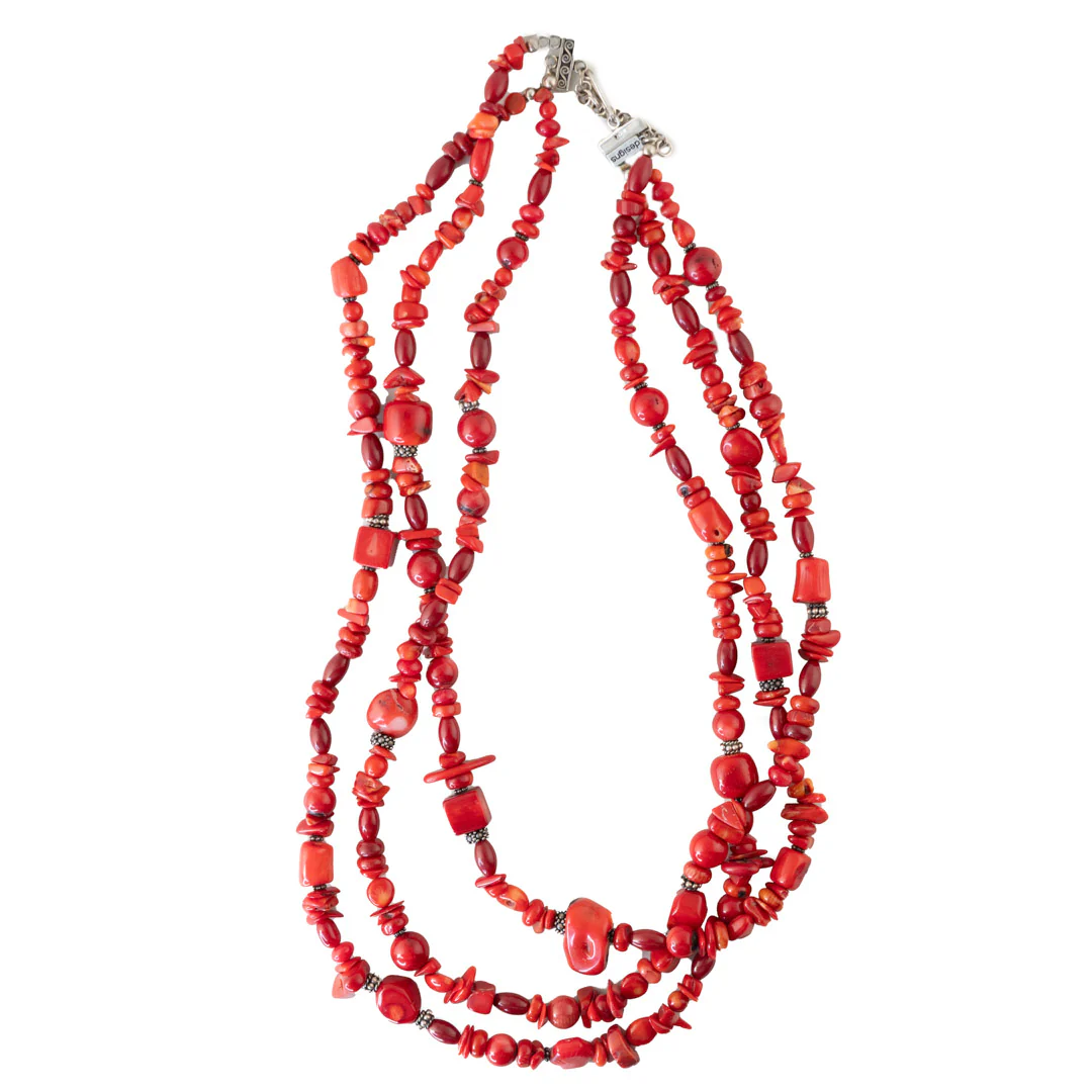 Paige Wallace 3 Strand Bead Necklace