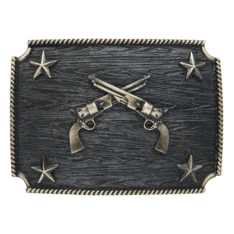 AndWest Iconic Crossed Pistols Rectangle Buckle