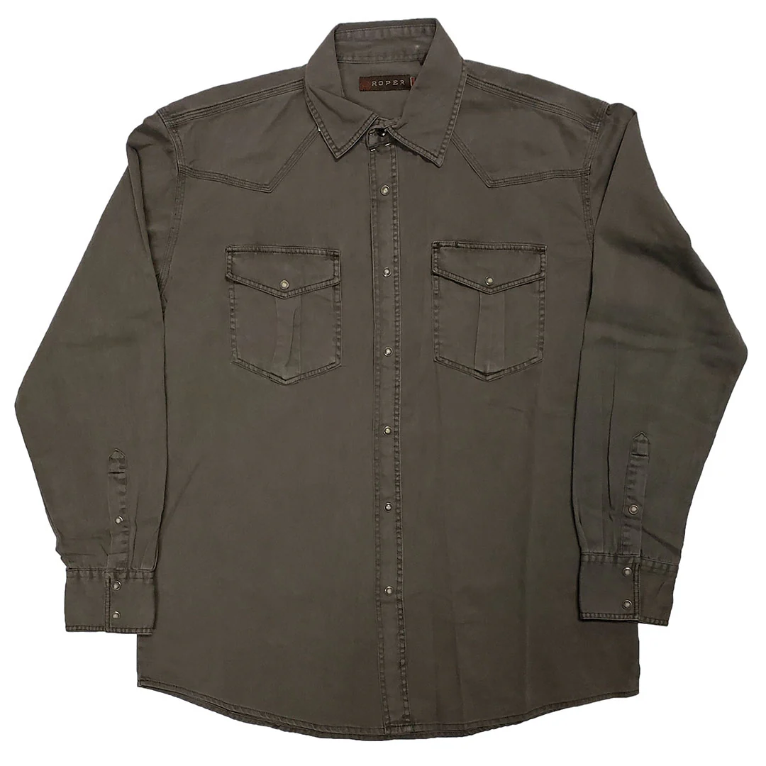 Roper Men's Pigment Twill Wash Down Shirt