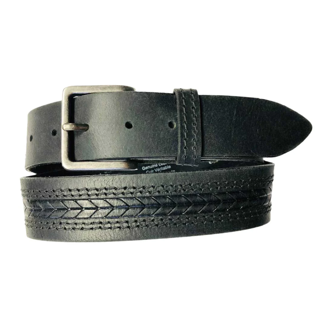 Cowboy Collection Men's Arrow Embossed Leather Belt