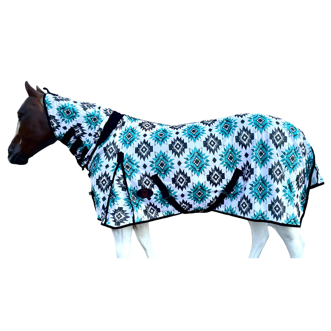 Tech Equestrian Aztec Print Fly Sheet with Attached Hood