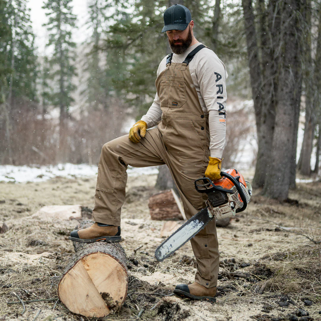 Ariat Men's Rebar Dura Canvas Unlined Bib Overalls