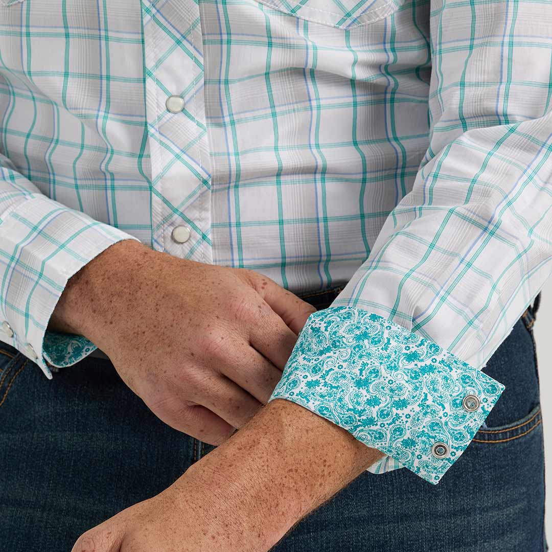 Wrangler Men's 20X Competition Advanced Comfort Plaid Snap Shirt