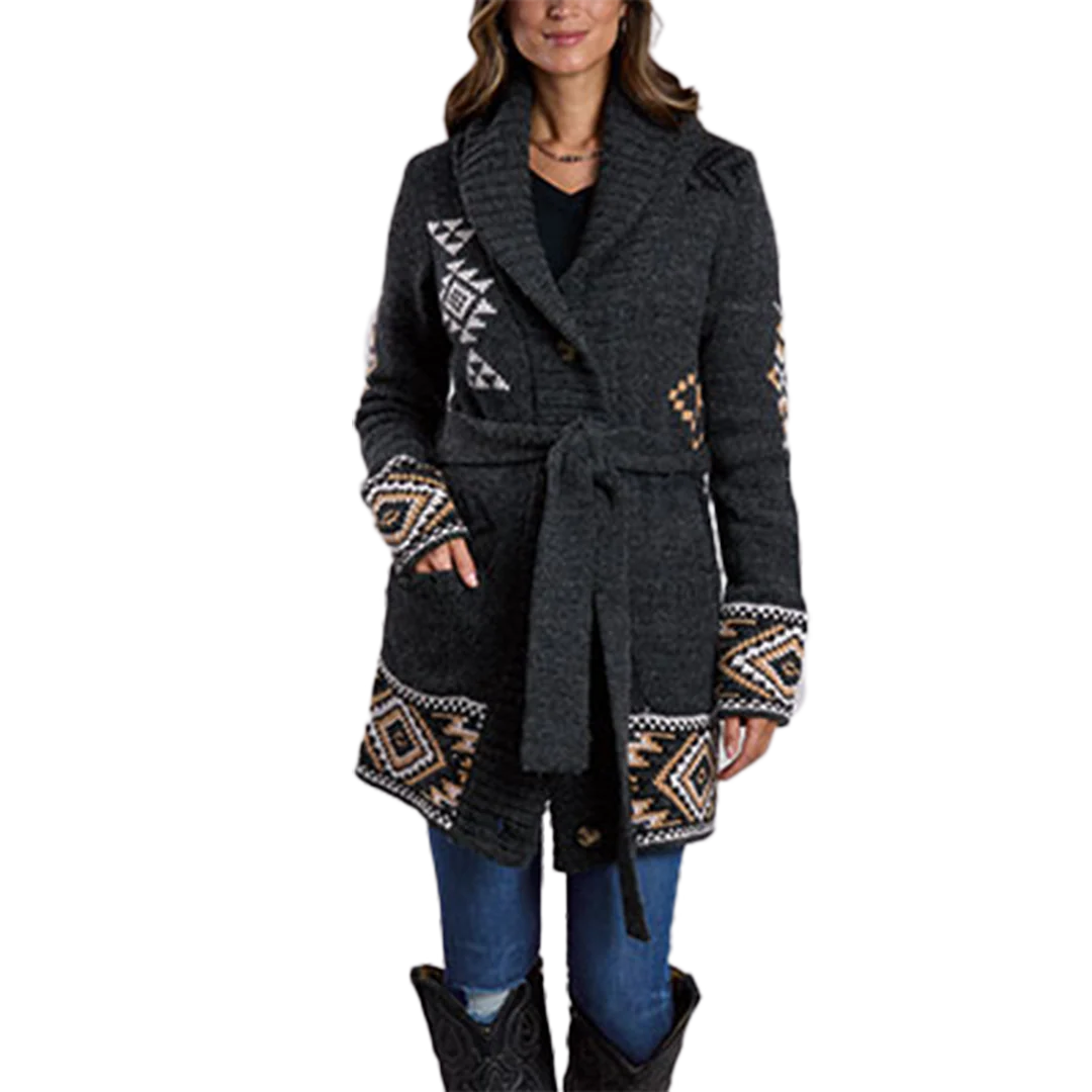 Stetson Women's Aztec Cardigan Sweater