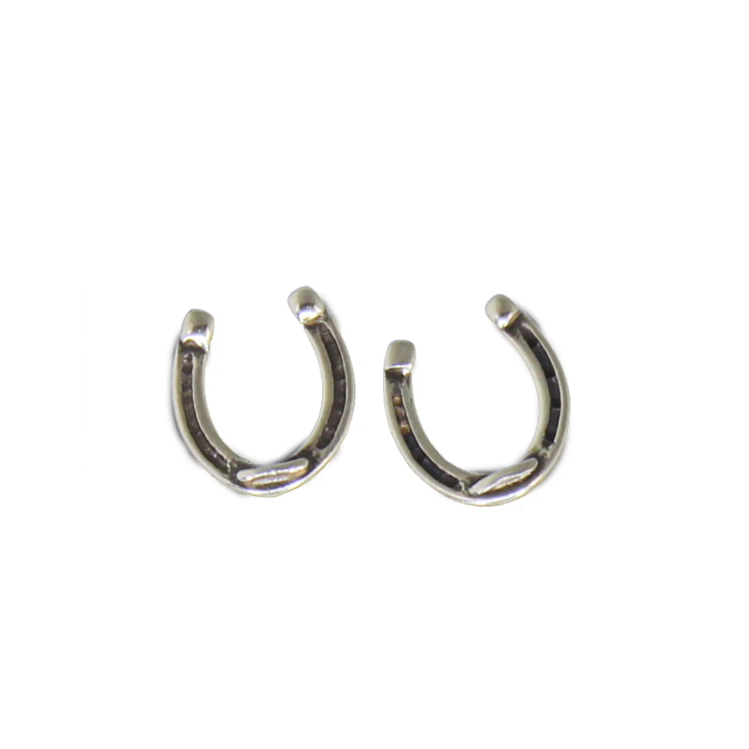 Horseshoe Silver Stud Earrings