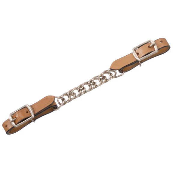 Tough 1 Royal King Flat Leather Curb Chain Strap