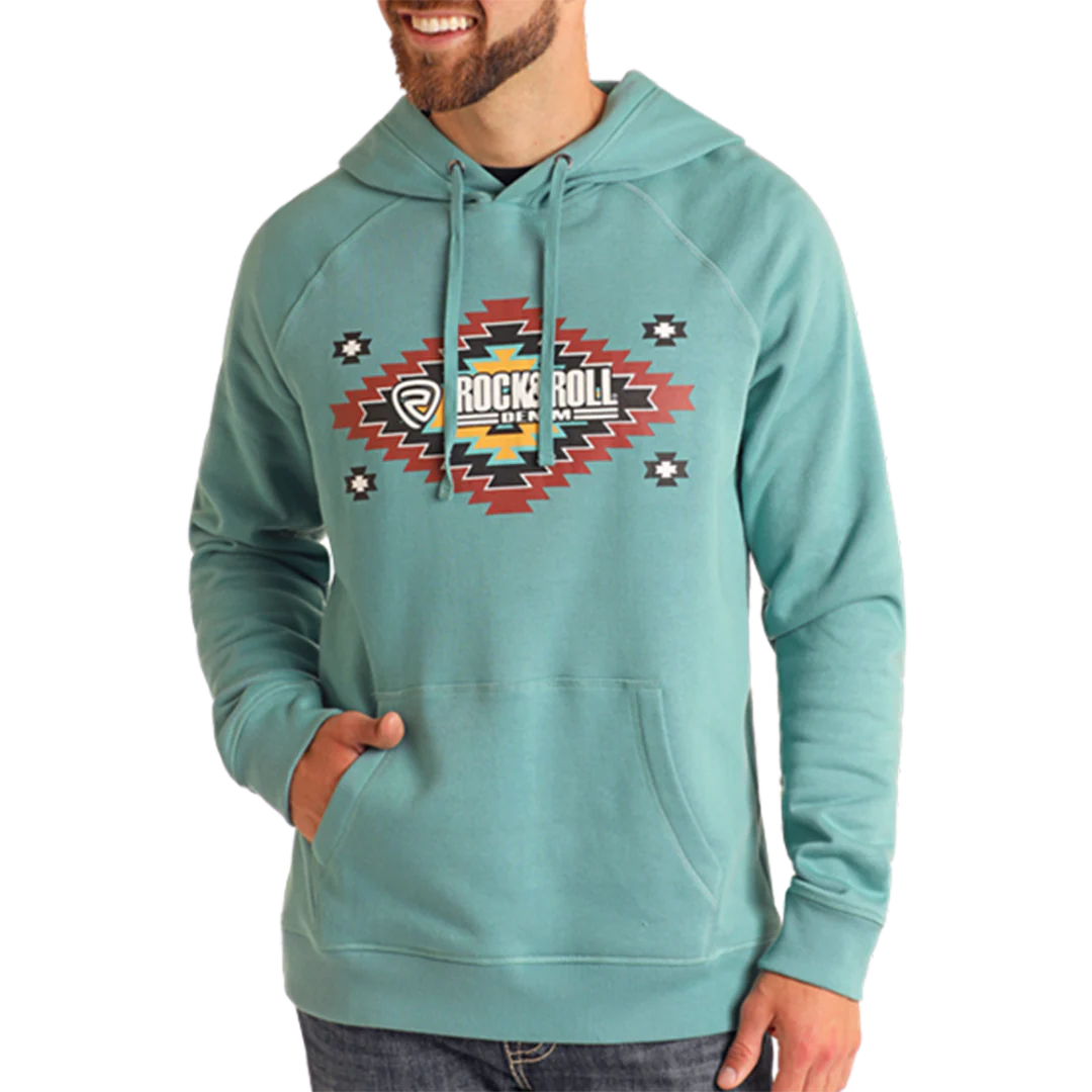 Rock & Roll Denim Unisex Aztec Logo Hoodie