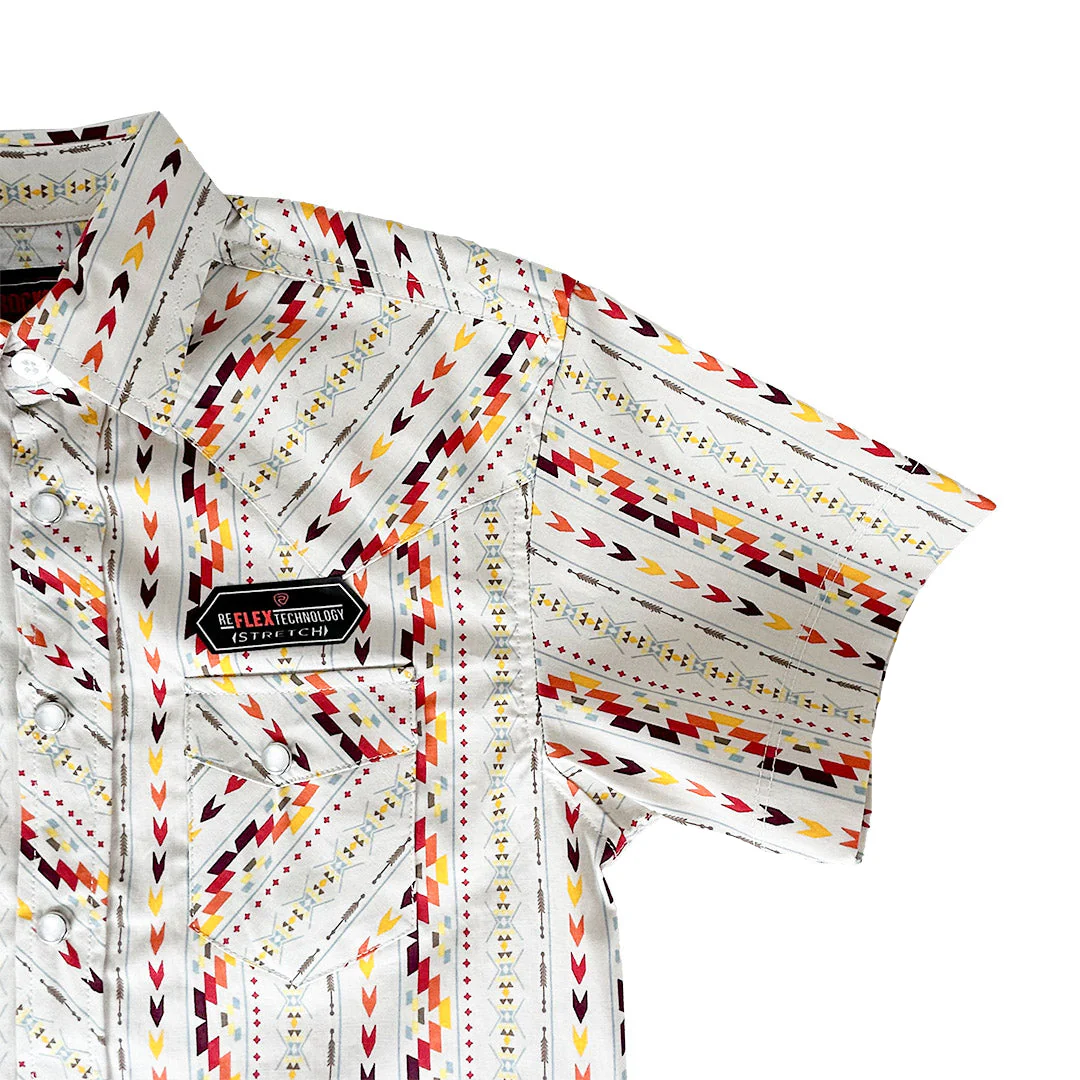 Rock & Roll Denim Boys' Aztec Short Sleeve Snap Shirt