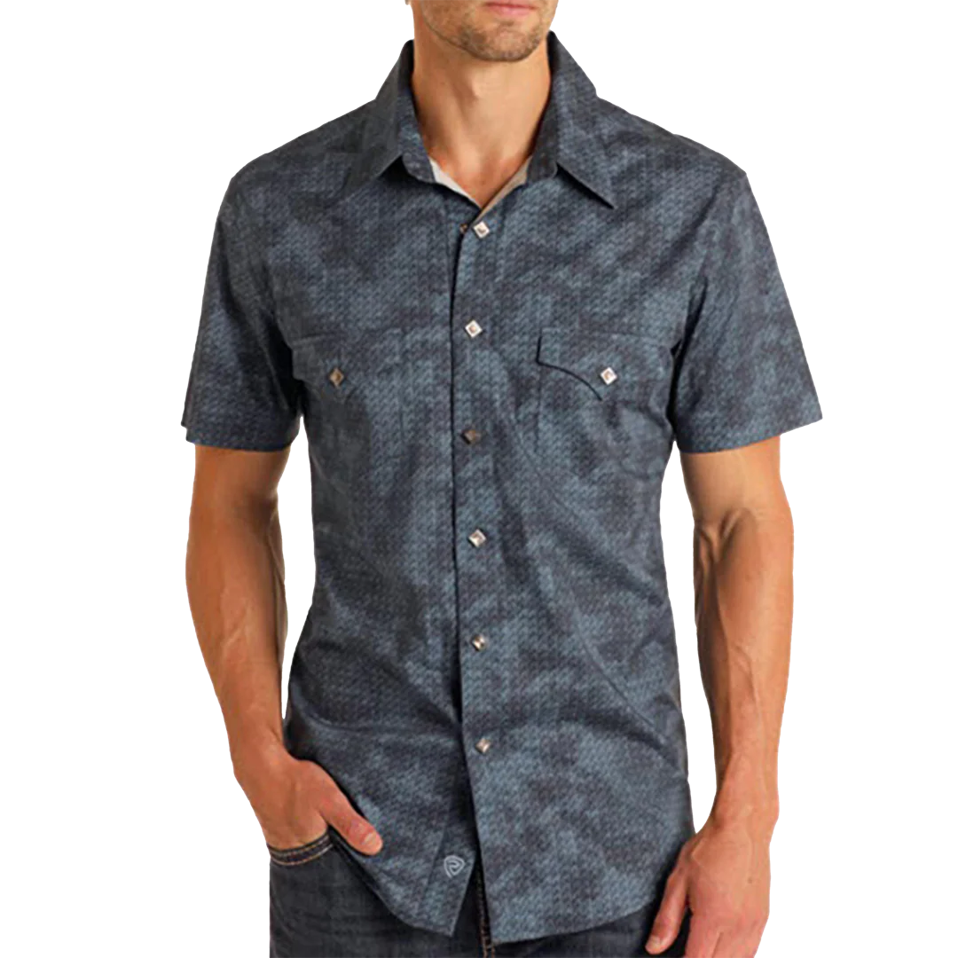 Rock & Roll Denim Men's Short Sleeve Snap Shirt