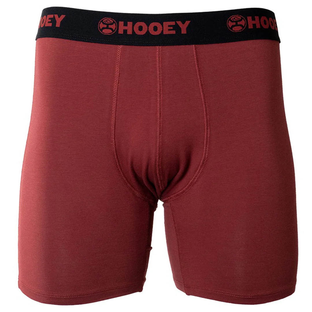 Hooey Men's Boxer San Bernardino Briefs Red & Black 2-Pack