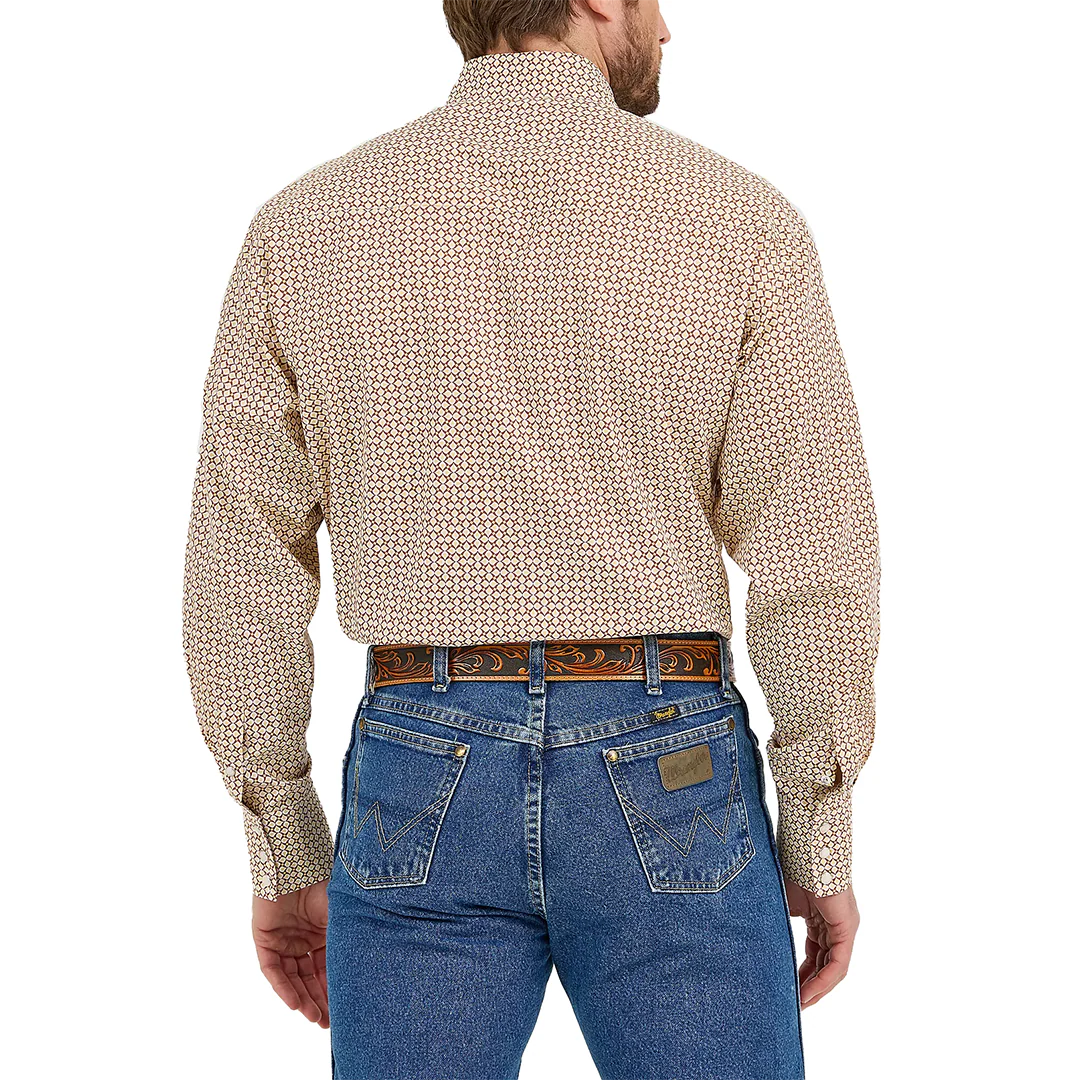 Wrangler Men's George Stra Troubadour Long Sleeve Snap Shirt