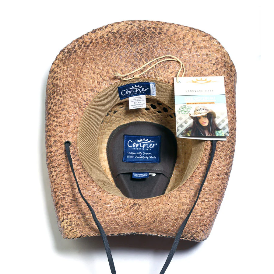 Conner Hats Women's Sadie Shapeable Raffia Straw Cowboy Hat