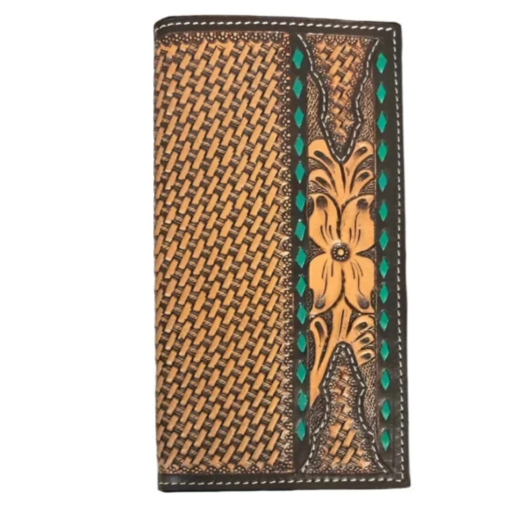 Twisted X Men's Floral Basket Weave Wallet