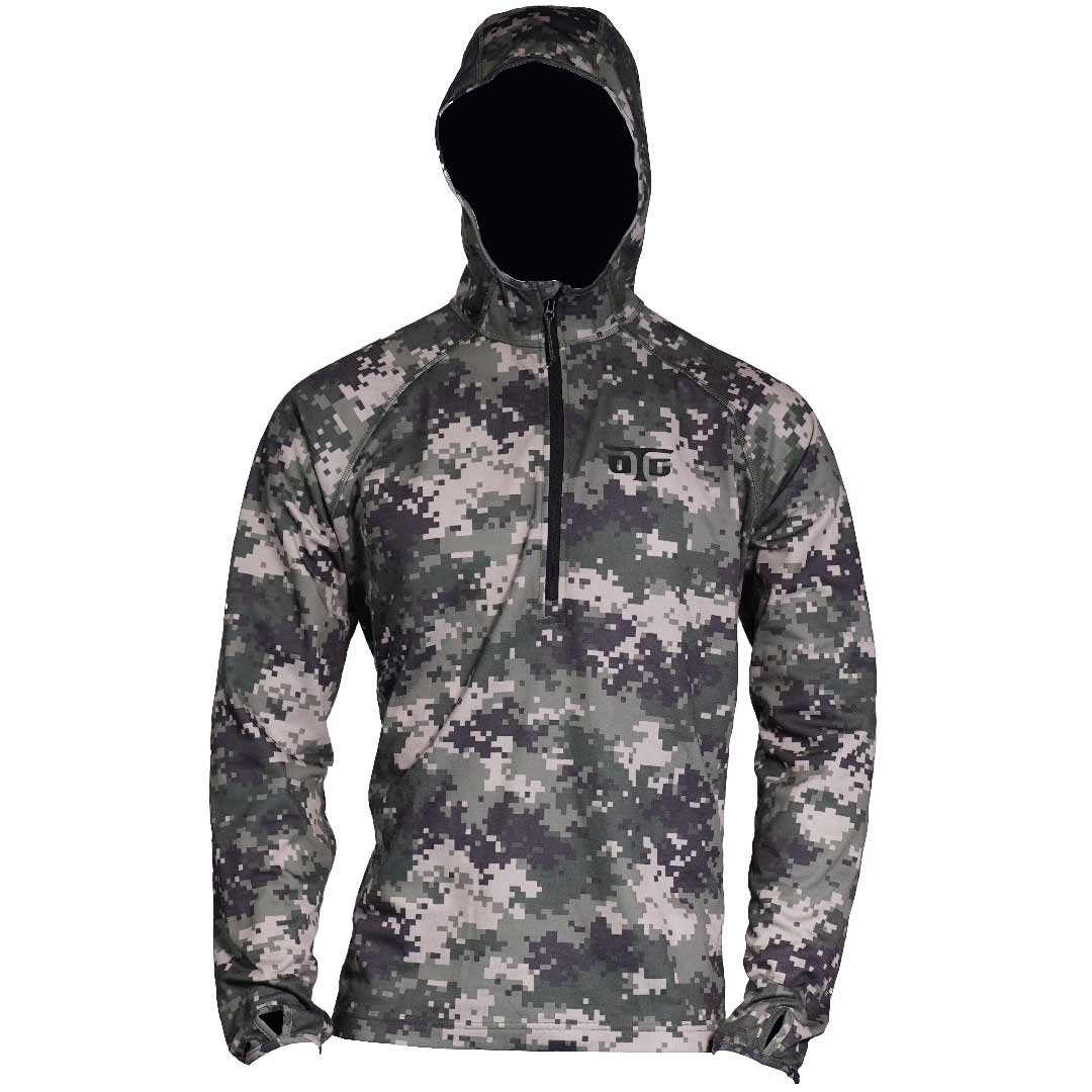 Off The Grid Men's Merino Mid Layer 1/4 Zip Hoodie