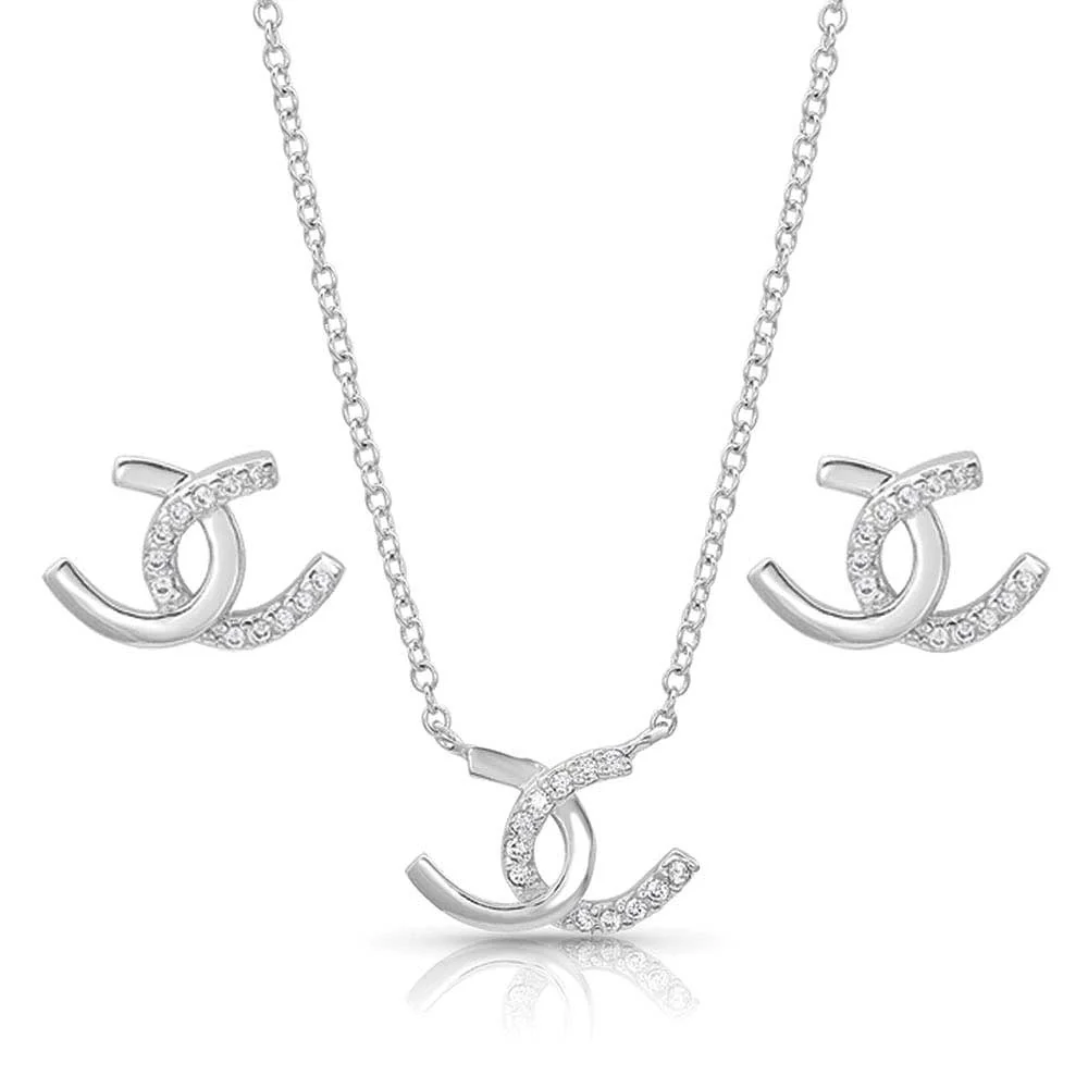 Montana Silversmiths Women's Horseshoe Happiness Jewelry Set