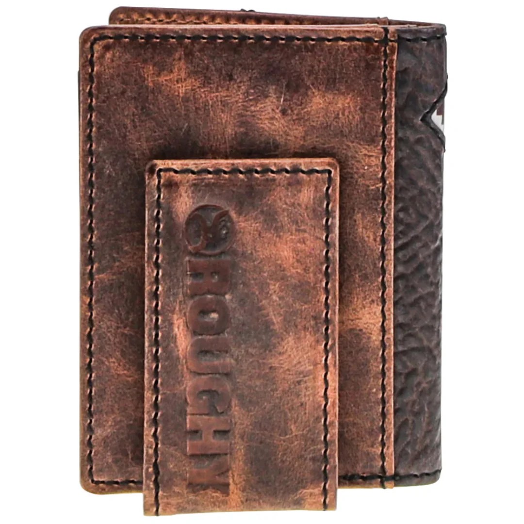 Hooey Men's Tahonta Dimond Patchwork Bifold Money Clip Wallet