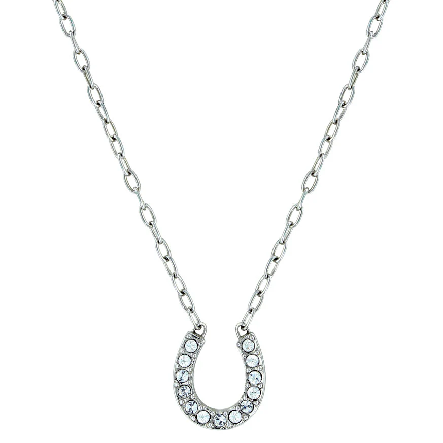 Montana Silversmiths Women's Crystal Horseshoe Necklace