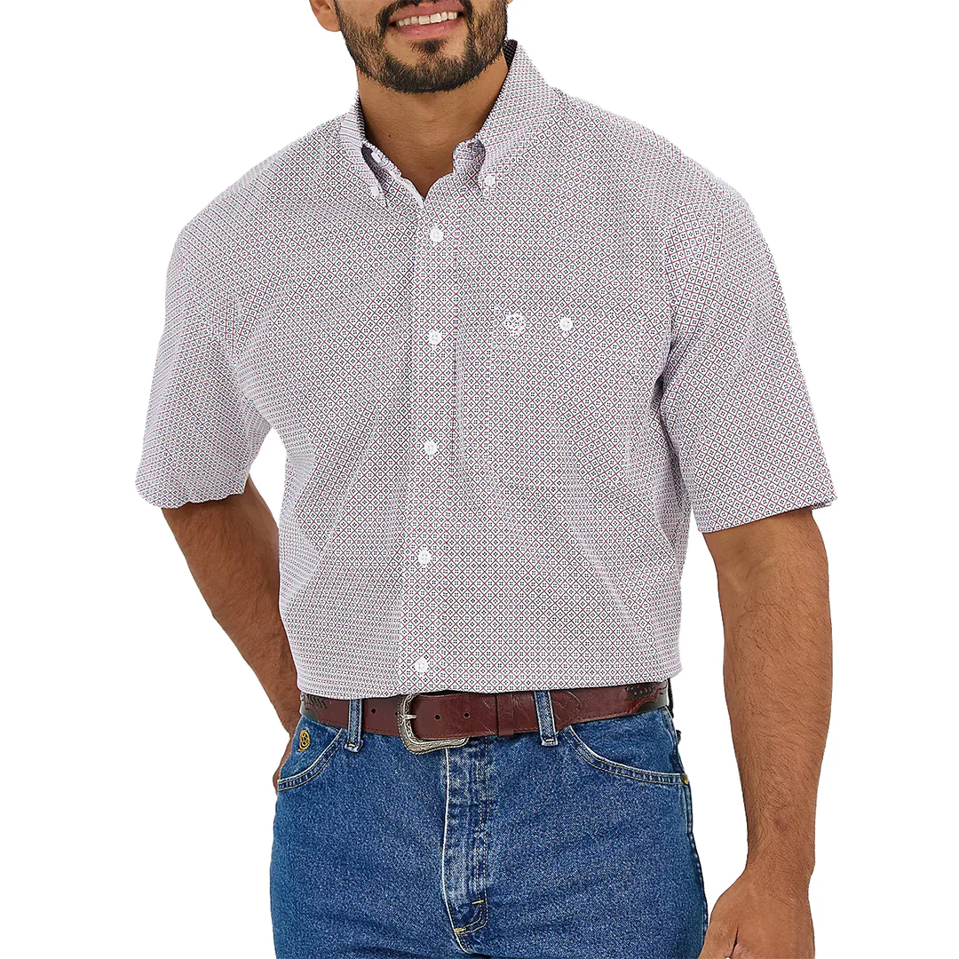 Wrangler Men's George Strait Short Sleeve Button Down Shirt