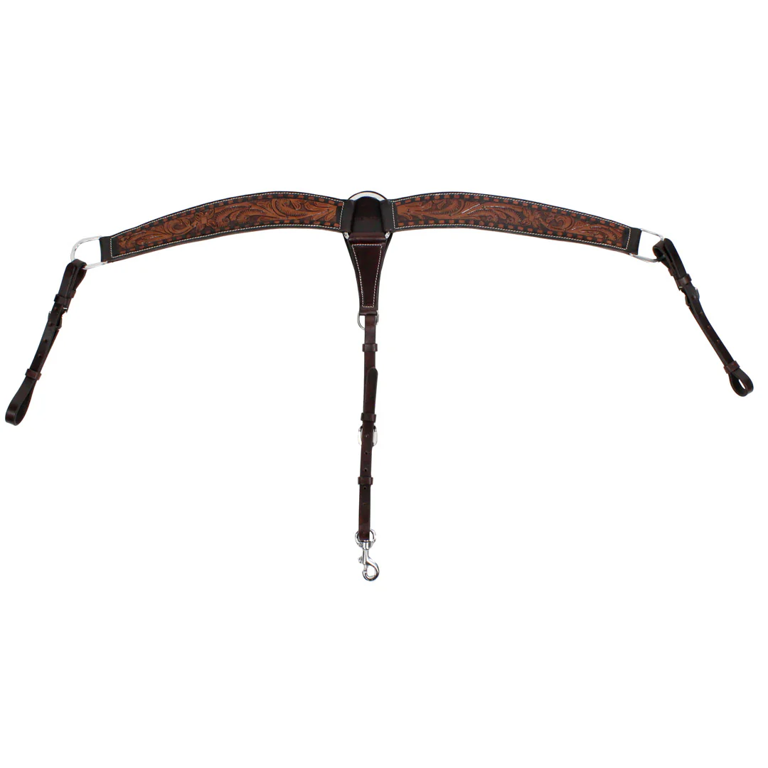 True North Trading Flower Carved Breast Collar