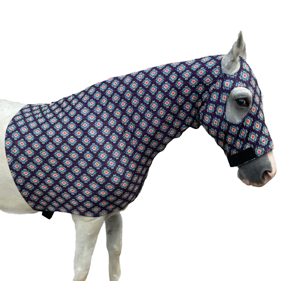Tech Equestrian Aztec Lycra Hood with Zippers