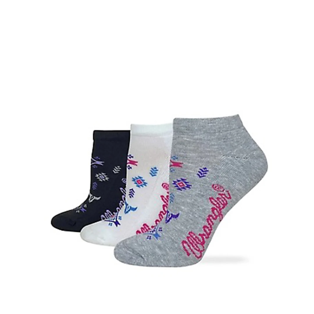 Wrangler Women's 3 Pack Fun and Comfy Year Round Wear Low Cuts Socks
