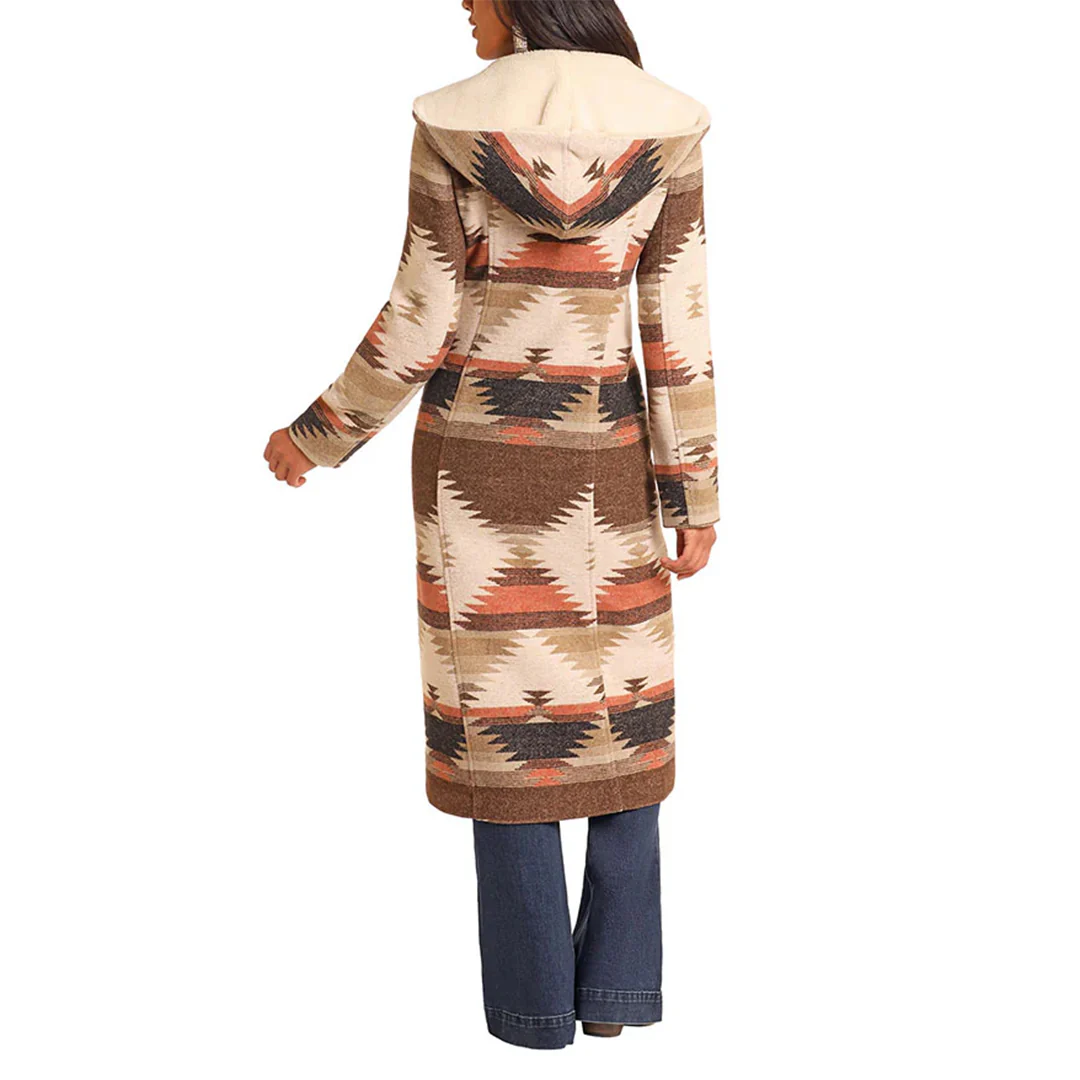 Powder River Outfitters Women's Aztec Long Wool Coat