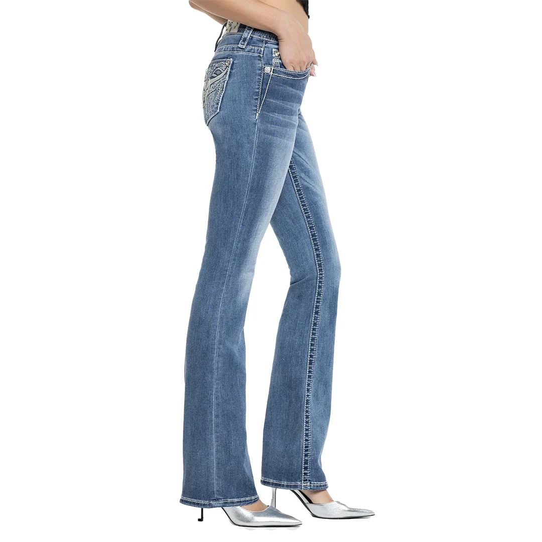 Miss Me Women's Seren Longhorn Bootcut Jeans