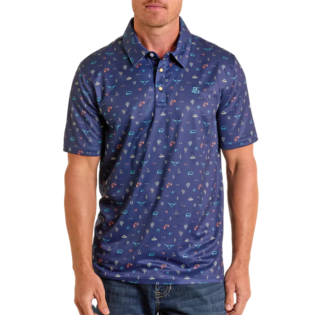 Panhandle Men's Western Print Performance Polo