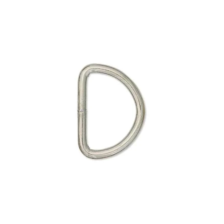 Tandy Leather Nickel Plated Solid Dee Rings 10 Pack