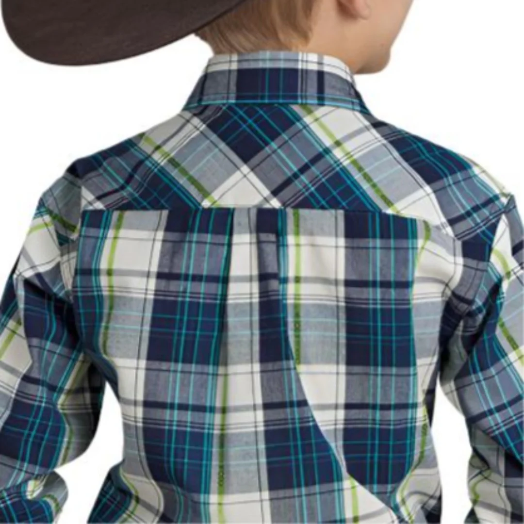 Roper Boys' Plaid Snap Shirt