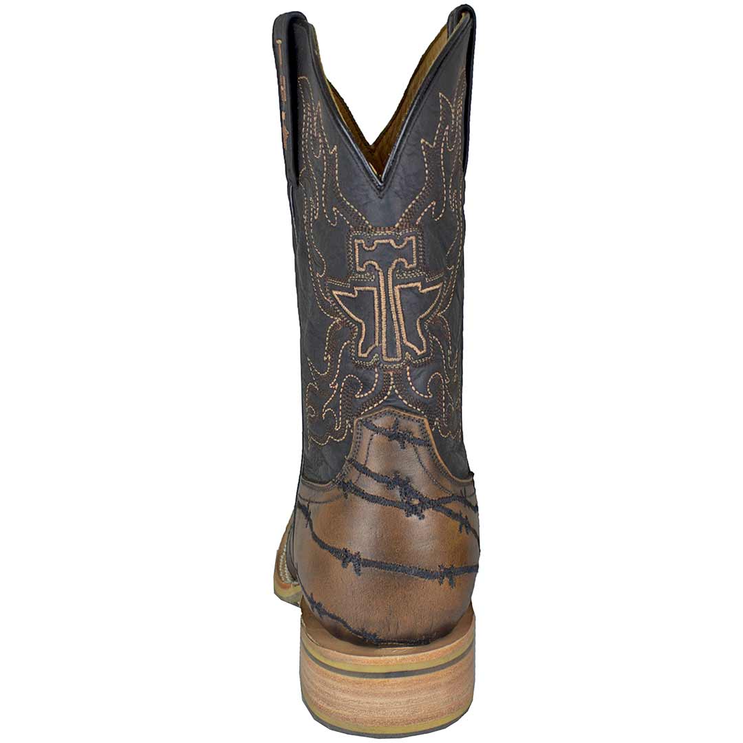 Tin Haul Men's Longhorn Lights Out Cowboy Boots