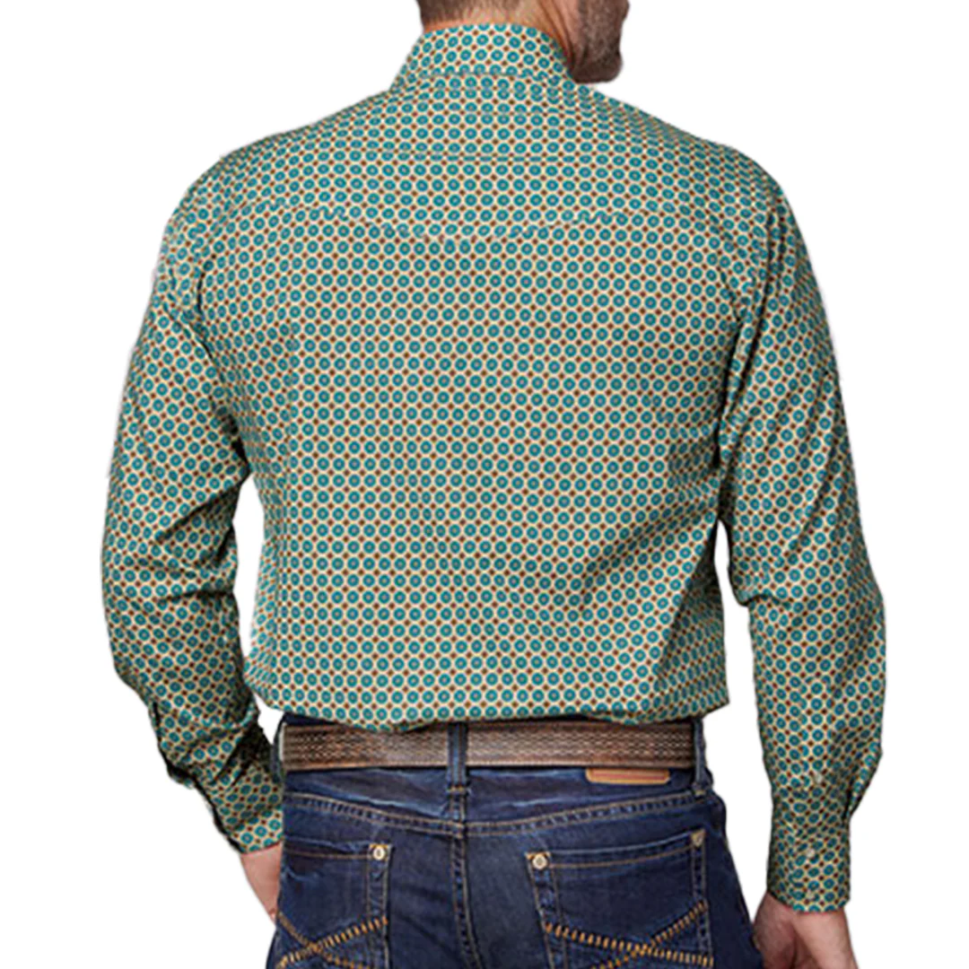 Roper Men's Amarillo Sedona Foulard Print Long Sleeve Snap Shirt