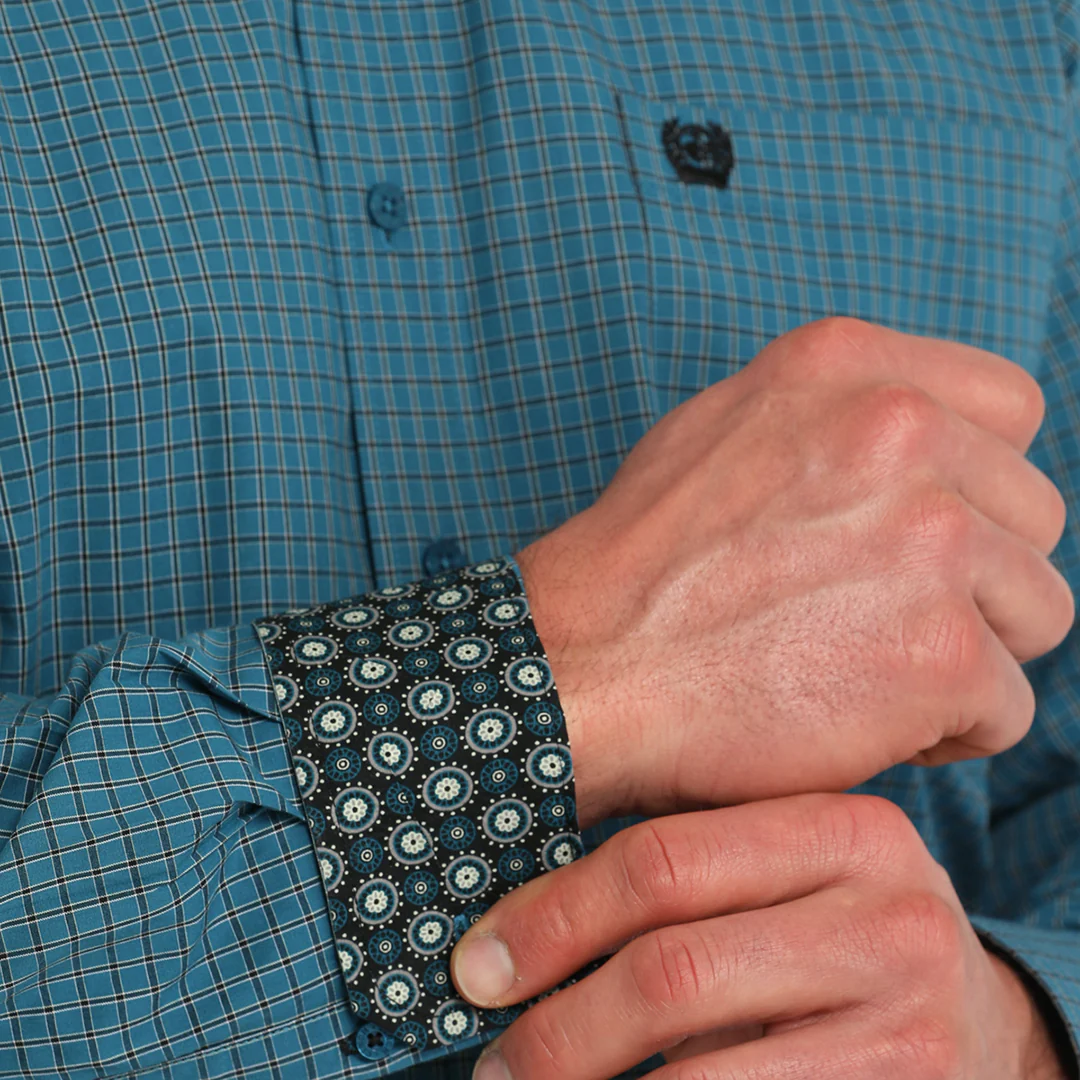 Cinch Men's Plaid Long Sleeve Button-Down Shirt