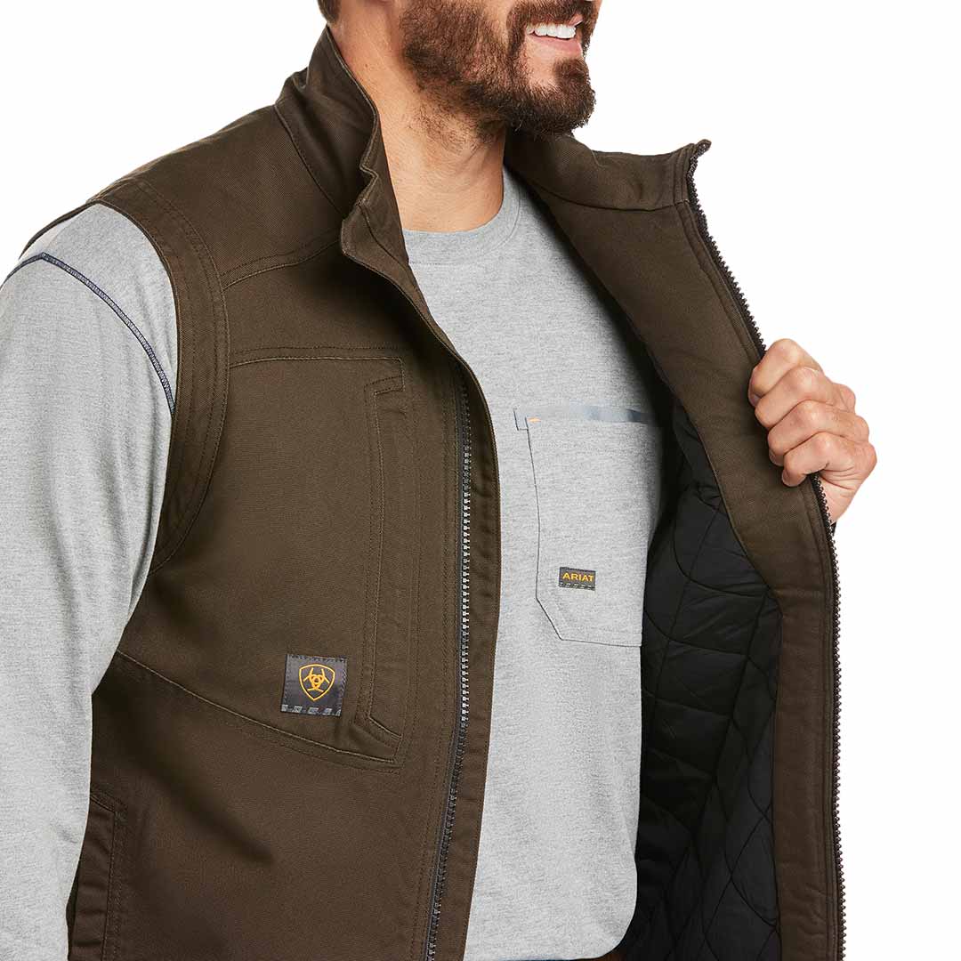 Ariat Men's Rebar Washed DuraCanvas Insulated Vest