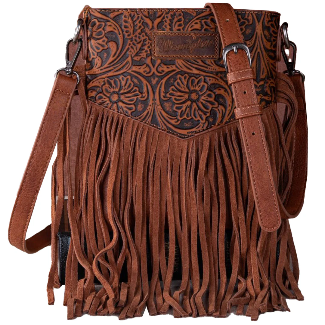 Wrangler Tooled Fringe Crossbody