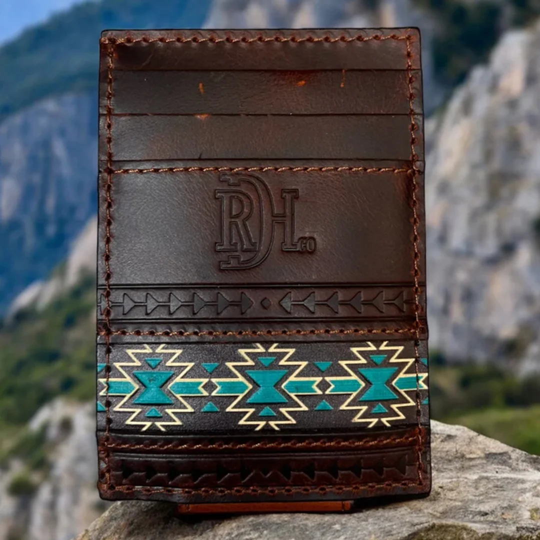 Red Dirt Hat Co. Chestnut Money Clip Card Case