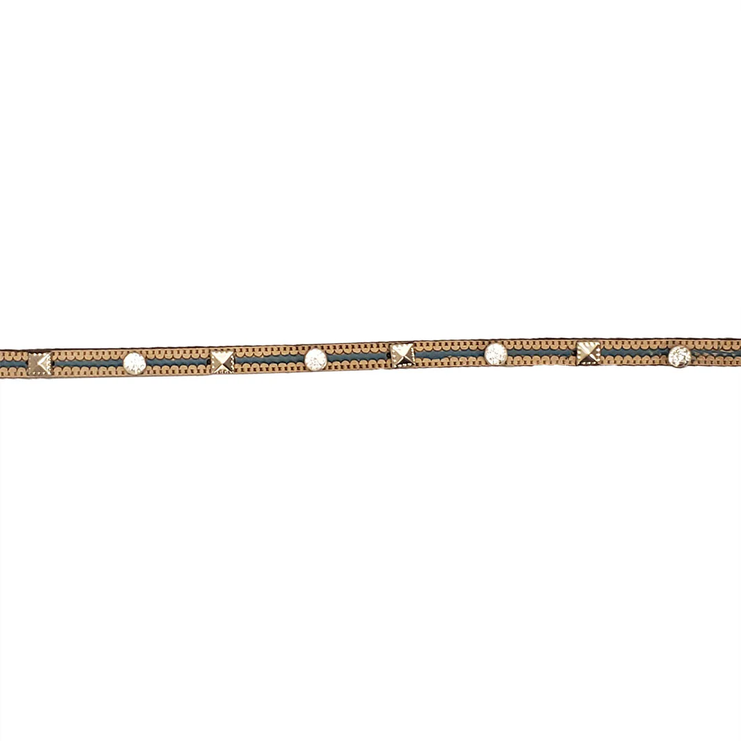 Phunky Horse Inlay & Stud Leather Cowboy Hat Band