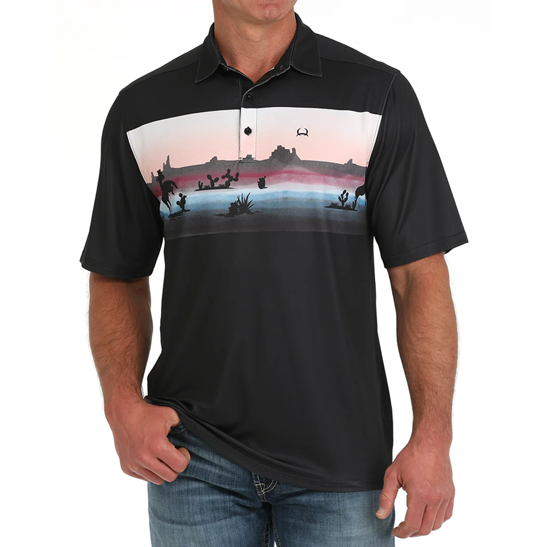 Cinch Men's Arenaflex Desert Print Polo