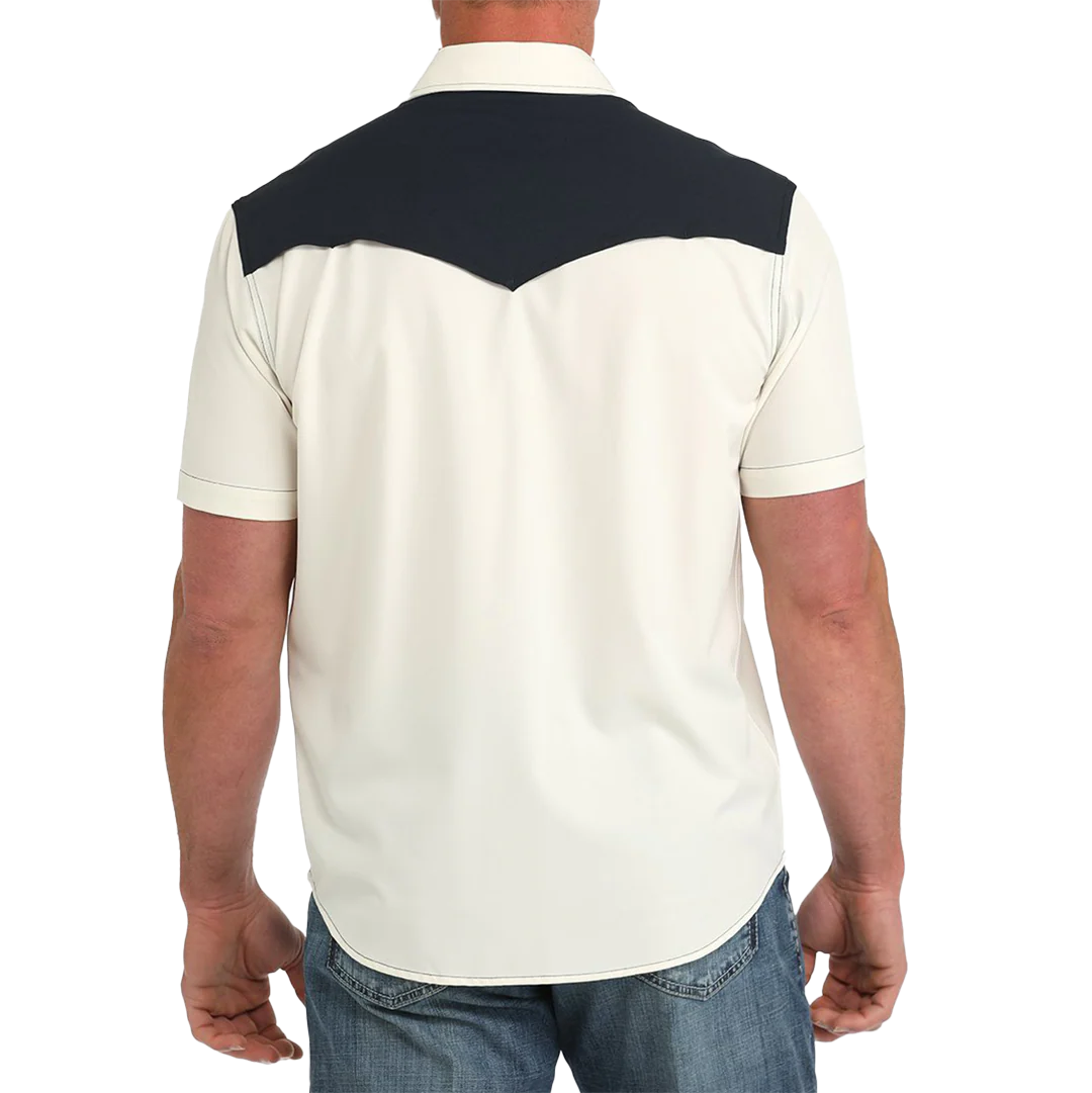 Cinch Men's Arenaflex Tooled Leather Camp Short Sleeve Snap Shirt