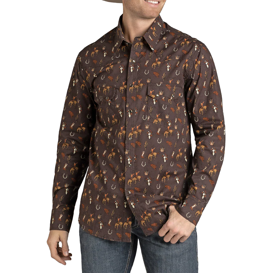 Rock & Roll Denim Men's Bronc Rider Long Sleeve Snap Shirt